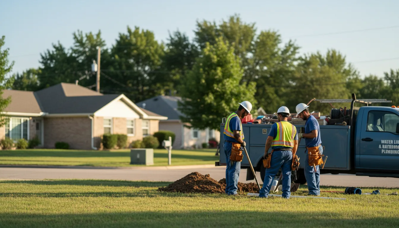 Residential water line and bathroom plumbing service in Peru, NY